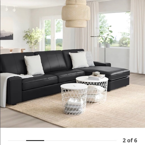 IKEA Leather Sectional Sofa 4 sets. - Picture 8 of 10